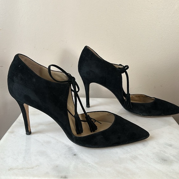 Ann Taylor suede tassel pumps, size 8 1/2 - Picture 2 of 9